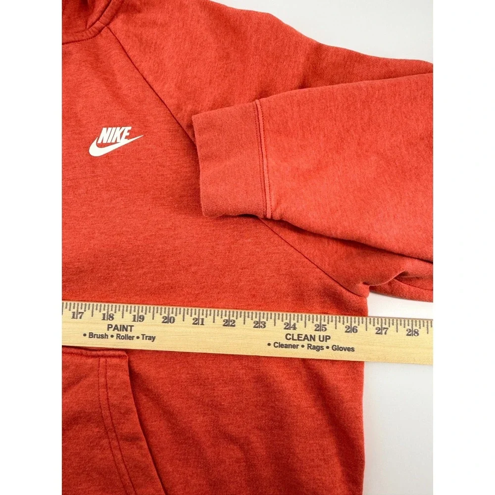 Nike Hoodie‎ Womens XL Orange Quarter Zip Pullover Hooded Sweatshirt Swoosh